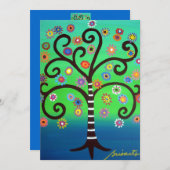 Bar Bat Mitzvah Einladung (Vorne/Hinten)