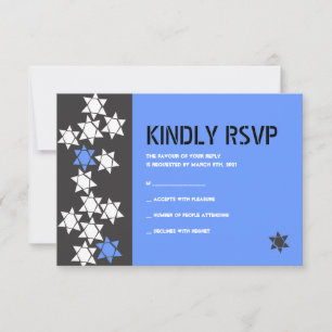 Bar Bat Mitzvah Einladung Antwort Karte erstellen