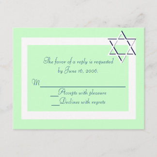Bar/Bat Mitzvah Einladung RSVP-Karten