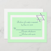 Bar/Bat Mitzvah Einladung RSVP-Karten (Vorne/Hinten)