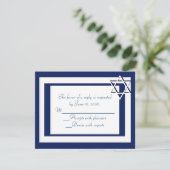 Bar/Bat Mitzvah Einladung RSVP-Karten (Stehend Vorderseite)