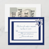 Bar/Bat Mitzvah Einladung RSVP-Karten (Vorne/Hinten)