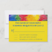 Bar Bat Mitzvah Einschließung RSVP Karten Farbige (Vorderseite)