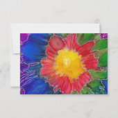 Bar Bat Mitzvah Einschließung RSVP Karten Farbige (Rückseite)