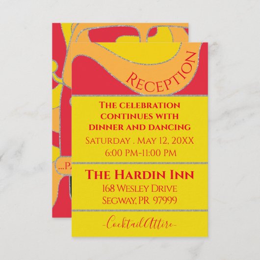 Bar Bat Mitzvah Enclosure Empfang Karten Waves (Vorne/Hinten)