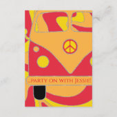 Bar Bat Mitzvah Enclosure Empfang Karten Waves (Rückseite)