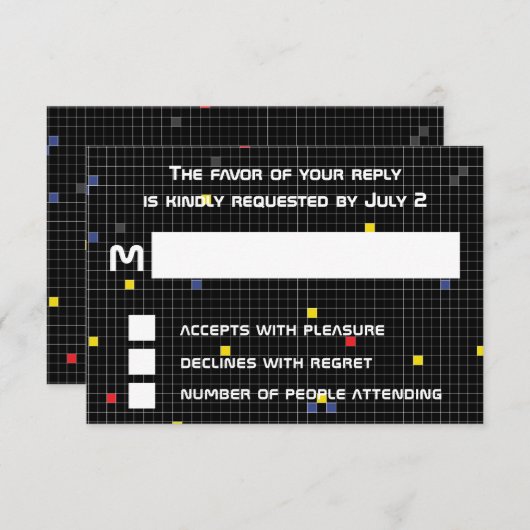 Bar Bat Mitzvah Game On RSVP Karte (Vorne/Hinten)