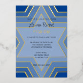 Bar Bat Mitzvah Gestänge von David Any Colors Folieneinladung (Vorderseite)