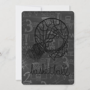 Bar Bat Mitzvah Invitation Basketball Theme Einladung