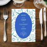 Bar Bat Mitzvah Jewish Wedding Botanicals Custom Menükarte<br><div class="desc">Perfektes Menü für eine Fledermausmitzvah, Bar mitzvah oder andere jüdische Feiern! Handgemachte Aquarellkunst für Sie auf der Vorder- und Rückseite! Vollständig anpassbar! Klicken Sie auf "Personalisieren" oben, um den Text zu bearbeiten. Klicken Sie auf "Bearbeiten mit dem Design-Tool", um die Schriftart, Farben und Platzierungen anzupassen und das Design auf der...</div>
