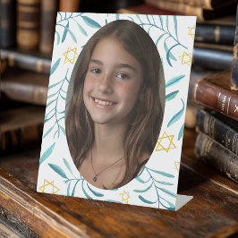 Bar Bat Mitzvah Jewish Wedding Botanicals Custom Sockelschild