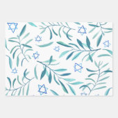 Bar Bat Mitzvah Jewish Wedding Hanukkah Custom Geschenkpapier Set (Vorderseite 2)