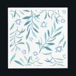 Bar Bat Mitzvah Jüdische Hochzeit Hanukkah Wasserc Serviette<br><div class="desc">Perfekte Servietten für einen Fledermausmitzvah, Bar mitzvah, jüdische Hochzeit, jüdische Feiertage oder andere jüdische Feiern! Handgemachte Aquarellkunst für Sie! Vollständig anpassbar! Klicken Sie auf "Bearbeiten mit dem Design-Tool", um Text hinzuzufügen, Farben und Platzierungen anzupassen (oder meinen Shop für Designs mit bearbeitbarem Text Karo). VIELEN DANK FÜR DIE UNTERSTÜTZUNG UNABHÄNGIGER KÜNSTLER!...</div>