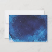 Bar Bat Mitzvah Modern Blue Watercolor RSVP Karte (Rückseite)