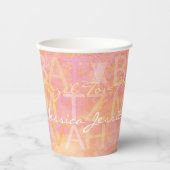 Bar Bat Mitzvah Paper Cup einfach subtil Pappbecher (Vorderseite)
