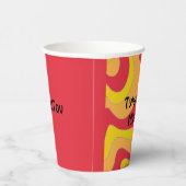Bar Bat Mitzvah Paper Cup Hippie Waves Pappbecher (Rechts)