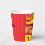Bar Bat Mitzvah Paper Cup Hippie-Wirbel Pappbecher (Rechts)