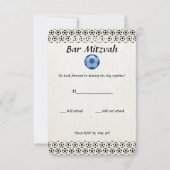 Bar Bat Mitzvah RSVP Card Fußball Thema (Rückseite)