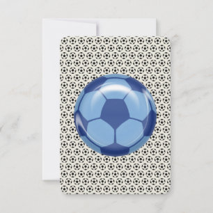 Bar Bat Mitzvah RSVP Card Fußball Thema Karte