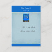 Bar Bat Mitzvah RSVP-Karte Begleitkarte (Rückseite)