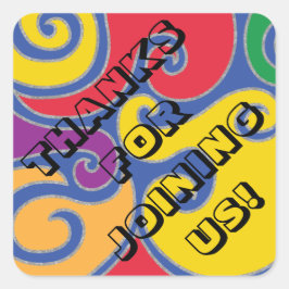 Bar Bat Mitzvah Silvery Wirbel Square Sticker