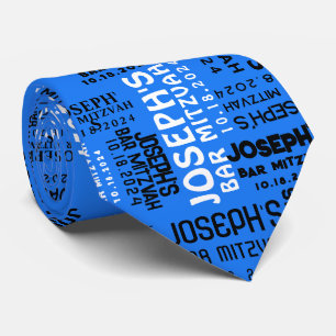 Bar & Bat Mitzvah Special Day Blue Krawatte