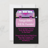 Bar Bat Mitzvah Transport Mini Bus Card Einladung (Vorderseite)