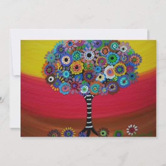 Bar bat mitzvah TREE OF LIFE EINLADUNGEN (Vorderseite)