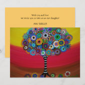 Bar bat mitzvah TREE OF LIFE EINLADUNGEN (Vorne/Hinten)