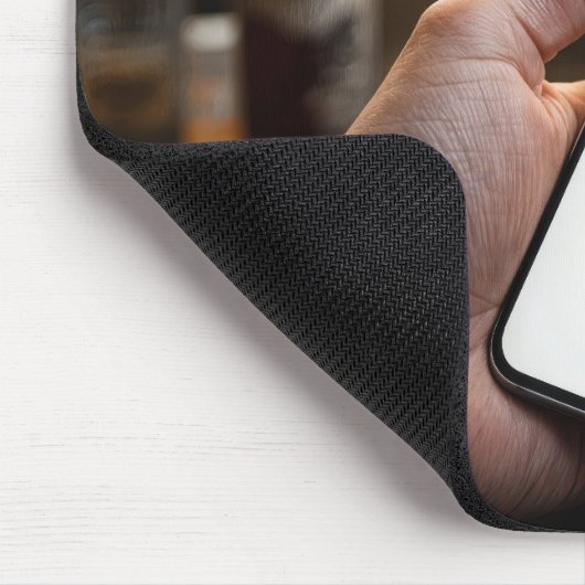 Bar Beer Flasche Pouring Bier Mousepad (Ecke)