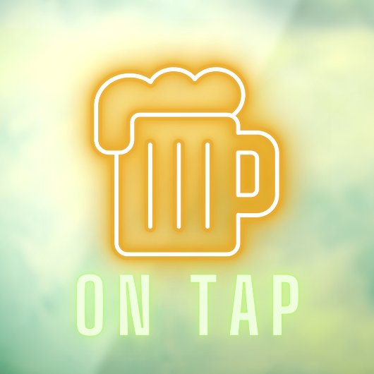 Bar Beer Neon Fensteraufkleber (Blatt 3)