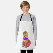 Bär bei Fitness mit Übungsball.PNG Schürze (Getragen)