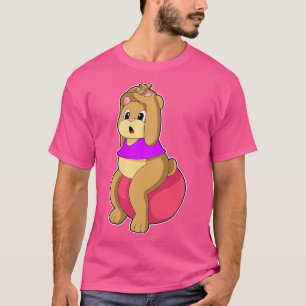 Bär bei Fitness mit Übungsball T-Shirt