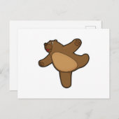 Bär bei Yoga Stretching-Übung Postkarte (Vorne/Hinten)