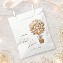 Bär, Beige Balloons, Heißluftballon, Babydusche