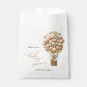 Bär, Beige Balloons, Heißluftballon, Babydusche Geschenktütchen (Vorderseite)