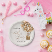 Bär, Beige Balloons, Heißluftballon, Babydusche Pappteller (Party)