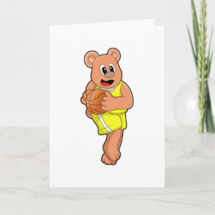 Bär beim Basketball-Sport Karte