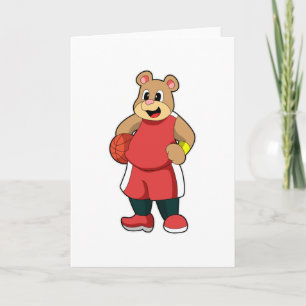 Bär beim Basketball-Sport Karte