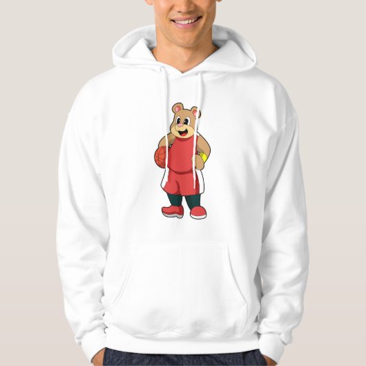 Bär beim Basketball Sports Hoodie (Vorderseite)