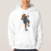 Bär beim Handballspieler mit Handball Hoodie (Vorderseite)