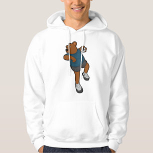Bär beim Handballspieler mit Handball Hoodie
