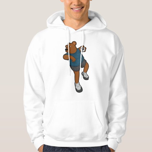 Bär beim Handballspieler mit Handball Hoodie (Vorderseite)