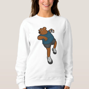 Bär beim Handballspieler mit Handball Sweatshirt