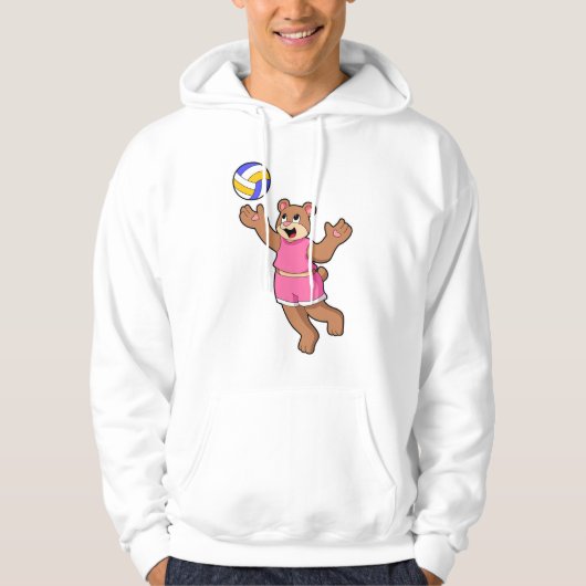 Bär beim Volleyball-Sport Hoodie (Vorderseite)