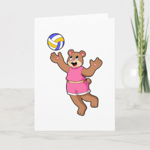 Bär beim Volleyball-Sport Karte