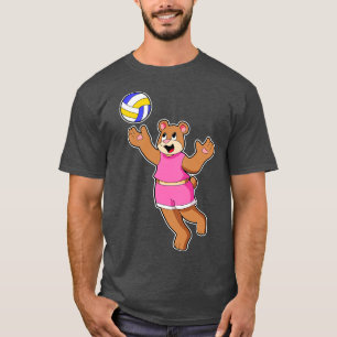 Bär beim Volleyball-Sport T-Shirt