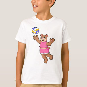 Bär beim Volleyball-Sport T-Shirt