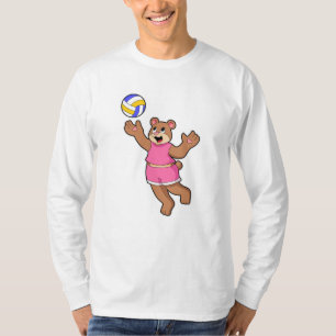 Bär beim Volleyball-Sport T-Shirt