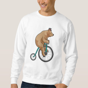 Bär beim Zirkus mit dem Fahrrad Sweatshirt